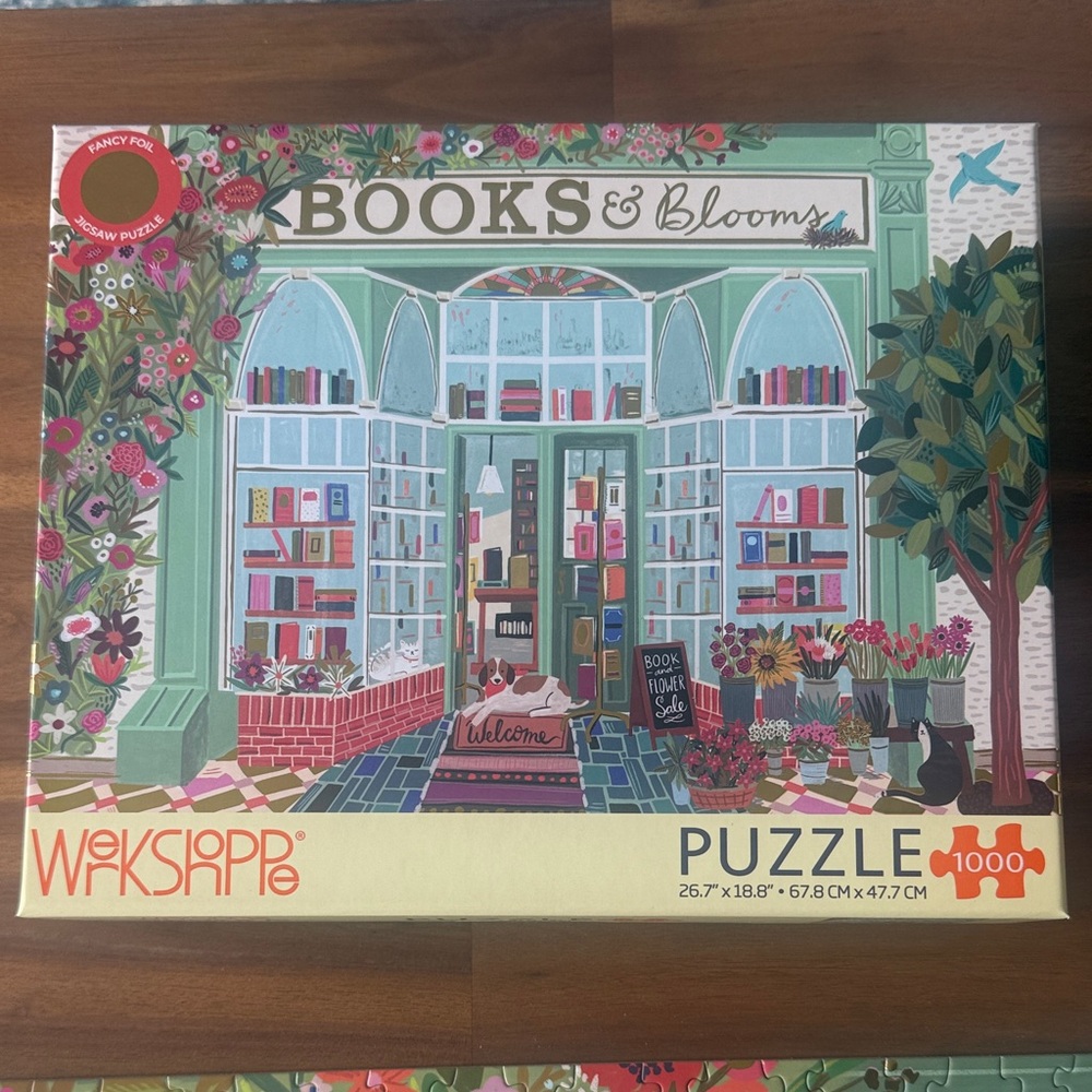 Books & Blooms Jigsaw Puzzle - 1000 pieces - Picture 2 of 4